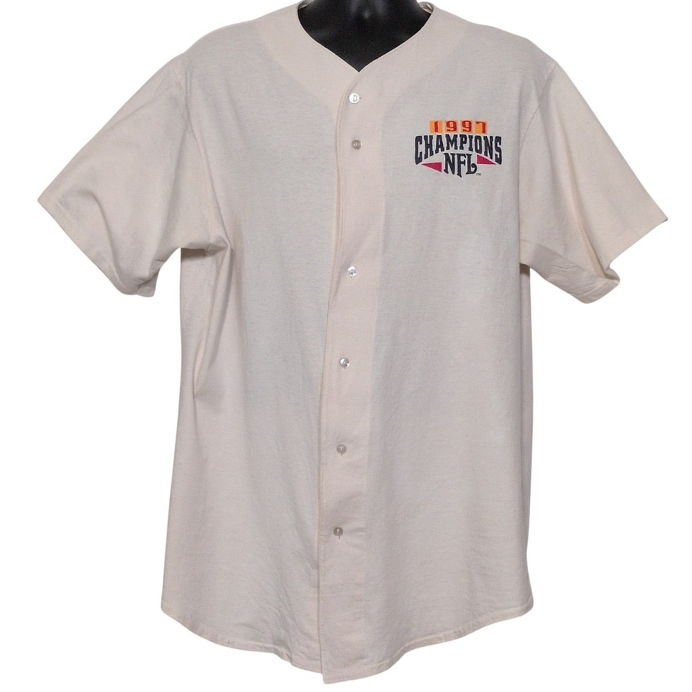 Vintage 1997 Denver Broncos NFL Champions Majestic Baseball Jersey XXL USA Made